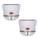 2 x Mini Design Hitzemelder Invisible inkl. 10-Jahres-Batterie Cautiex