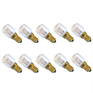 10 x Philips Backofenlampe 15W E14 klar Glühbirne Glühlampe 15 Watt oven 300°