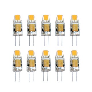 10 x LED G4 COB 1W 12V warmweiß 2700K 100lm Ersatz für Halogenleuchtmittel 10W 360°