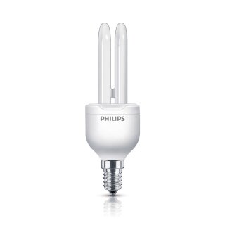 Philips Energiesparlampe Röhre Genier 5W = 25W E14 827 warmweiß 2700K 5 Watt 10.000h