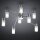 Helestra Deckenleuchte Mila Chrom Nickel matt 30cm 8 x 28W G9 Halogen warmweiß dimmbar