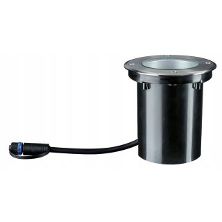 Paulmann LED Bodeneinbaustrahler Plug & Shine Silber Ø14cm IP67 3,3W 366lm warmweiß 3000K Dimmbar