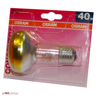 1 x OSRAM Reflektor Glühbirne R63 40W Gelb E27 Glühlampe Concentra Spot Color