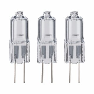 3 x näve Halogen Leuchtmittel Stiftsockellampe 5W G4 24V klar warmweiß dimmbar für Ultraschallvernebler