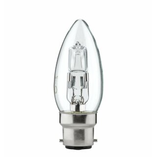 Luminizer Eco Halogen Leuchtmittel C35 Kerze 42W = 55W B22 klar dimmbar warmweiß