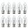 10 x Luminizer Eco Halogen Leuchtmittel C35 Kerze 42W = 55W B22 klar dimmbar warmweiß