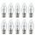 10 x Luminizer Eco Halogen Leuchtmittel C35 Kerze 42W = 55W B22 klar dimmbar warmweiß