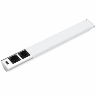 Hi Lite LED Lichtleiste Unterbauleuchte Dresden 59cm 12W 780lm Neutralweiß 4000K mit Schalter & 2 x Steckdose