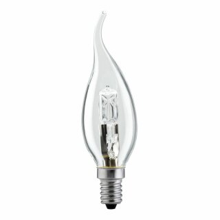 Luminizer Eco Halogen Leuchtmittel Windstoß Kerze 28W = 34W E14 klar dimmbar warmweiß