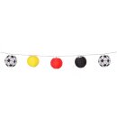 IBV 12er LED Solar Lichterkette Deutschland Fußball Lampions Deko für Garten & Terrasse bunt