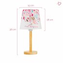 Paulmann Pauleen Cute Flower Lamp Tischleuchte Stoff & Holz mit 4W = 40W E27 LED Leuchtmittel & Schalter