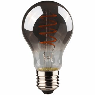 Müller-Licht LED Spiral Filament Leuchtmittel Birnenform A60 4W E27 Rauchglas 100lm extra warmweiß 2000K