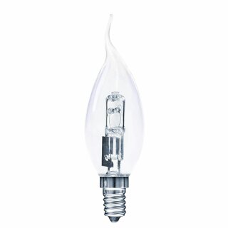 Müller-Licht Eco Halogen Leuchtmittel Windstoß Kerze 30W = 37W E14 klar 405lm warmweiß 2900K dimmbar