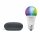 Ledvance LED Smart Home Starter Set Google Nest Mini Schwarz + LED Birne A60 8,5W E27 matt 800lm RGBW 2700K-6500K Dimmbar App Google Bluetooth