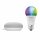 Ledvance LED Smart Home Starter Set Google Nest Mini Weiß + LED Birne A60 8,5W E27 matt 800lm RGBW 2700K-6500K Dimmbar App Google Bluetooth