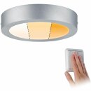 Paulmann LED Aufbau Panel Ø30cm Carpo Chrom matt WarmDim 16W 1400lm Lichtfarbe regelbar 2300K 2500K 3000K