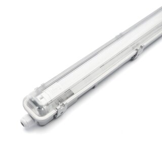 LED Feuchtraum Wannenleuchte 128cm Grau 18W T8/G13 Röhre 1900lm 840 neutralweiß 4000K