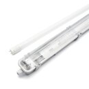 LED Feuchtraum Wannenleuchte 128cm Grau 18W T8/G13 Röhre 1900lm 840 neutralweiß 4000K