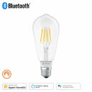 4 x Ledvance LED Filament Smart+ ST64 Edison 6W = 60W E27 klar 810lm warmweiß 2700K Dimmbar App Google Alexa Apple HomeKit Bluetooth