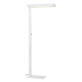 SLV LED Stehleuchte Worklight PLUS FL Weiß Up & Down 48W 5400lm Neutralweiß 4000K 110° UGR<19 dimmbar + Bewegungssensor