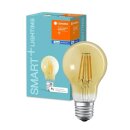 4 x Ledvance LED Filament Smart+ Birne 5,5W = 45W E27 Gold gelüstert 600lm warmweiß 2500K Dimmbar App Google Bluetooth