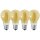 4 x Ledvance LED Filament Smart+ Birne 5,5W = 45W E27 Gold gelüstert 600lm warmweiß 2500K Dimmbar App Google Bluetooth
