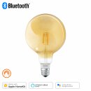 4 x Ledvance LED Filament Smart+ G120 Globe 6W = 52W E27 Gold gelüstert 680lm warmweiß 2400K Dimmbar App Google Alexa Apple HomeKit