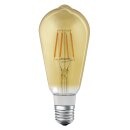 4 x Ledvance LED Filament Smart+ Edison ST64 5,5W = 45W E27 Gold 600lm extra warmweiß 2500K Dimmbar App Google Bluetooth