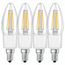 4 x Ledvance LED Filament Smart+ Kerze 4W = 40W E14 klar...