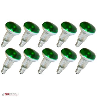 10 x Osram Reflektor Glühbirne Spot Color Grün R50 40W 40 Watt Glühlampe E14