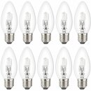 10 x Luminizer Eco Halogen C35 Kerze 28W = 34W E27 klar...