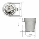 Porzellan Fassung E27 Sockel mit L Halter Keramik für LED Glühlampen Halogen