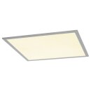 SLV LED Panel I-Vidual 600x600 DL silber + Aufbaurahmen 35W 3900lm UGR<22 840 neutralweiß 4000K mit Netzteil