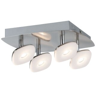 Paulmann LED Deckenleuchte Squarelense Spot Nickel 4 x 3,2W 1284lm warmweiß 3000K schwenkbar