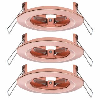 3 x Paulmann Einbaustrahler 2Easy Nova Einbauleuchte Rosegold starr max. 35W ohne Leuchtmittel