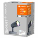 Ledvance LED Smart+ Gartenleuchte Spot Dunkelgrau IP65 4,5W 260lm RGBW 3000K Dimmbar App Google & Alexa WiFi B-Ware
