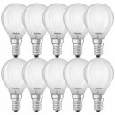 10 x Radium LED Filament Leuchtmittel Tropfen 6,5W = 60W E14 matt 806lm warmweiß 2700K