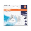 2 x Osram Halogenlampe Reflektor 35W GU10 Halopar 16 Alu 230V flood 35°