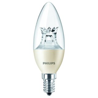 Philips LED Kerze 6W = 40W E14 klar WarmGlow warmweiß 2200K-2700K DIMMBAR