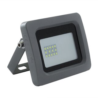 LED SMD Fluter Außenstrahler Grau IP65 10W 880lm Tageslicht 6000K kaltweiß 100°