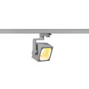 SLV 3-Phasen LED Strahler Euro Cube Silbergrau 28,5W 2150lm warmweiß 3000K Ra>90 30° mit 3P Adapter