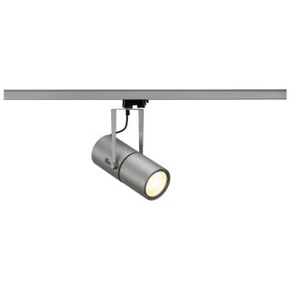 SLV 3-Phasen Strahler Euro Spot Silbergrau max. 35W G12 HIT ohne Leuchtmittel 60° mit 3P Adapter