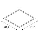 SLV LED Panel I-Vidual 620x620 DL silber Einbauleuchte 35W 3250lm warmweiß 3000K 110°