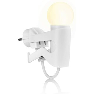IBV LED Nachtlicht Orientierungslicht Helles Köpfchen 0,2W weiß Steckdosenlicht Dämmerungssensor