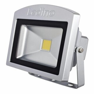 Ledino LED Fluter Dahlem 20SN Wandstrahler Außenleuchte 20W Silber IP65 Neutralweiss 4000K
