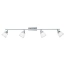 Wofi Halogen Deckenleuchte Spot Talea Chrom 4 x 33W G9 1840lm warmweiß 2700K schwenkbar