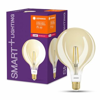 Ledvance Smart+ LED Filament Leuchtmittel Globe G120 6W = 55W E27 680lm Gold Extra Warmweiß 2400K dimmbar Zigbee