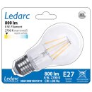 Ledino Ledarc LED Filament Leuchtmittel Birnenform A60 8W...