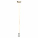 Paulmann Pendelleuchte Vintage Stoffkabel Gold Alabaster...