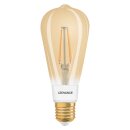 4 x Ledvance Smart+ LED Filament Leuchtmittel Edison ST64 6W = 55W E27 680lm Gold Extra Warmweiß 2400K dimmbar Zigbee